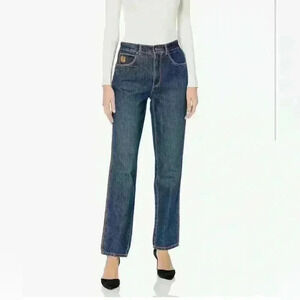Gloria Vanderbilt Women's Plus Size Nico High Rise Straight Leg Jean